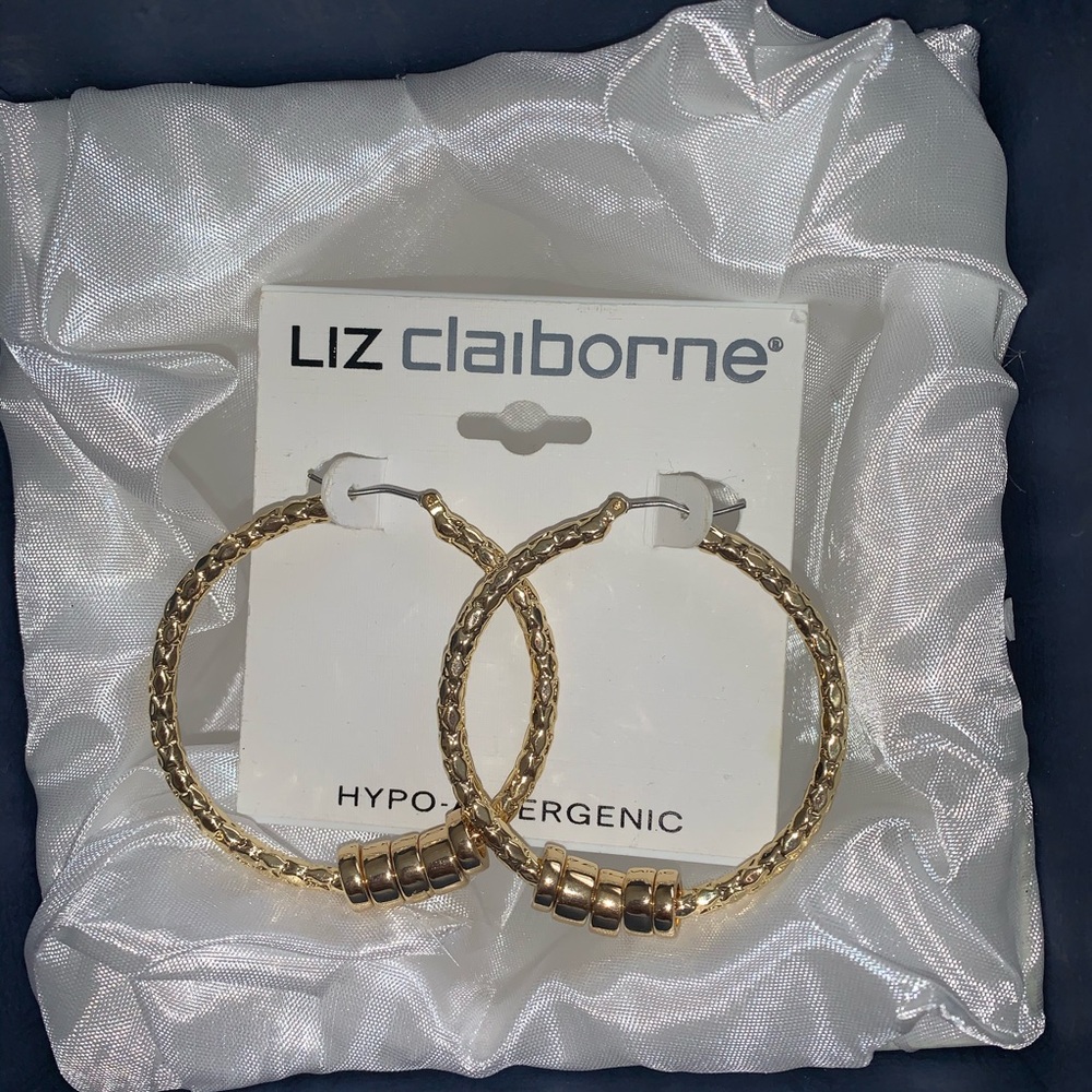 Liz Claiborne hypo allergenic hoop earrings